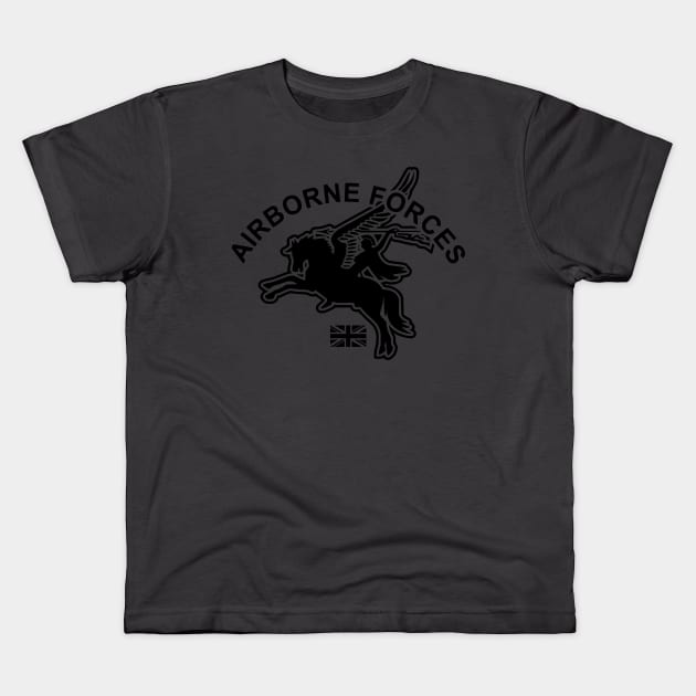 British Airborne Forces (subdued) Kids T-Shirt by TCP